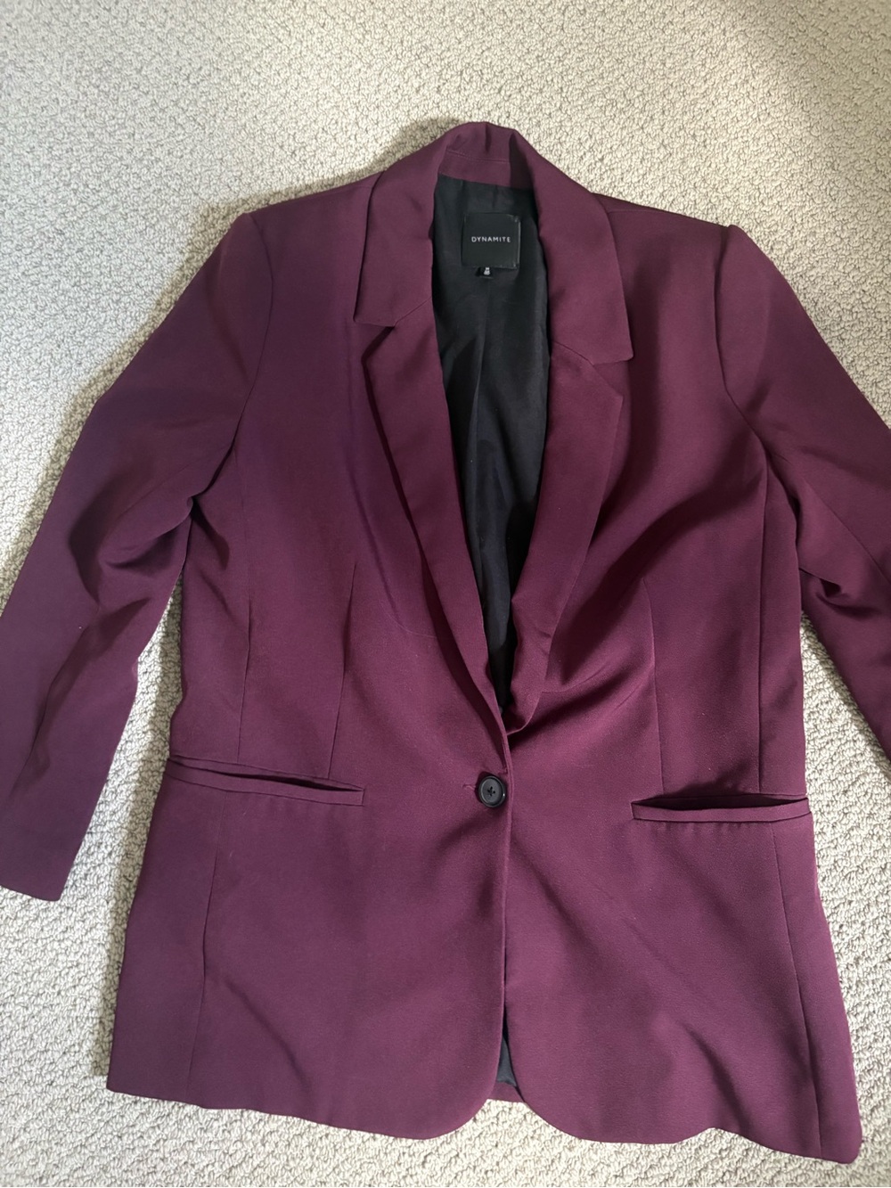 Dynamite Women's Plum Single-Button Blazer